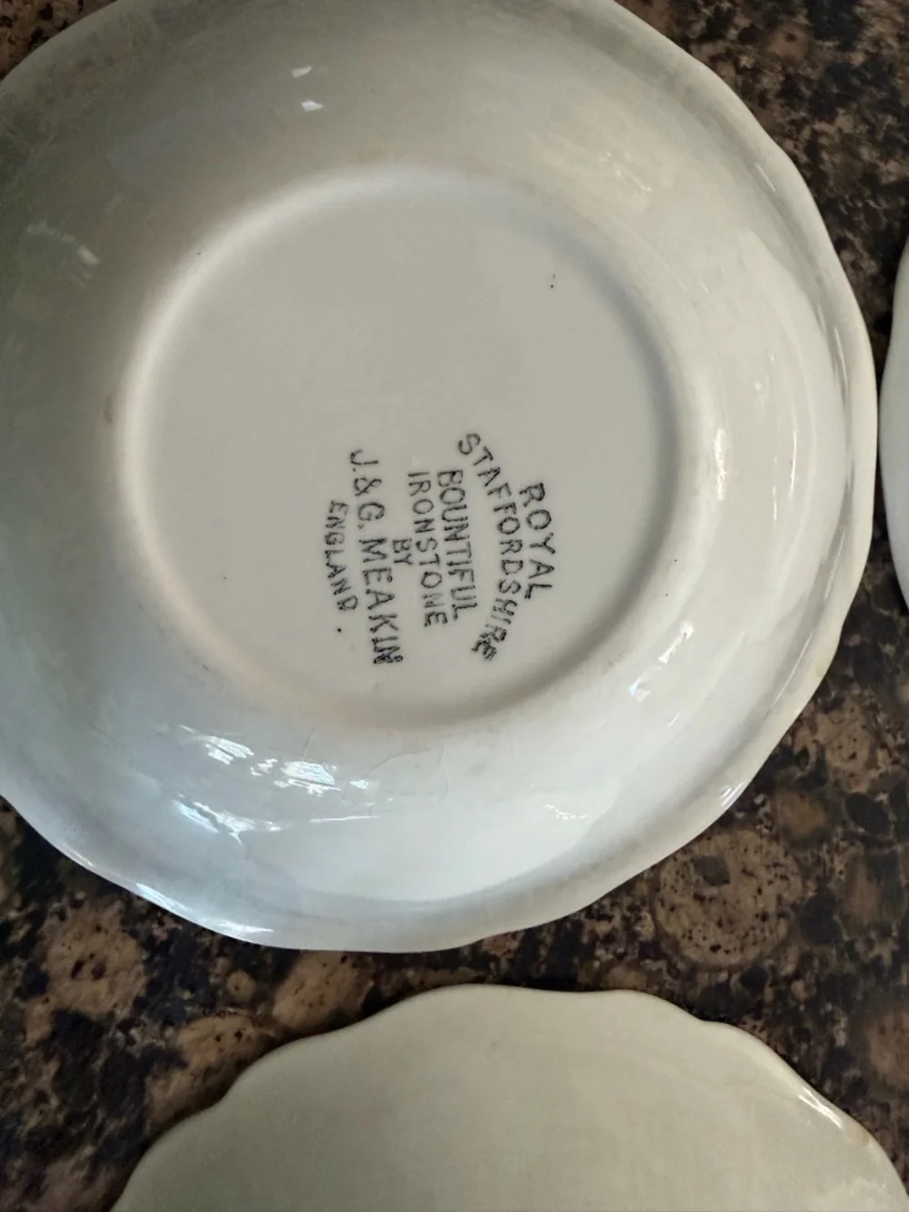 Green Fruit Wreath Ceramic Dinner Bowls and plates - Set of 2